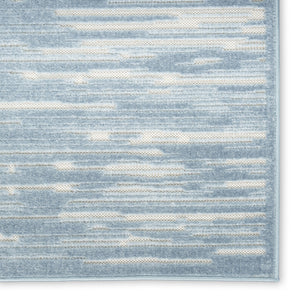 Homeroots 7' X 9' Blue Geometric Area Rug  Polypropylene 564094