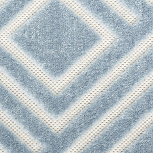HomeRoots 7' Contemporary Blue Geometric Area Rug - Stylish Low-Pile Design for Modern Living Spaces 7' X 9' 564095