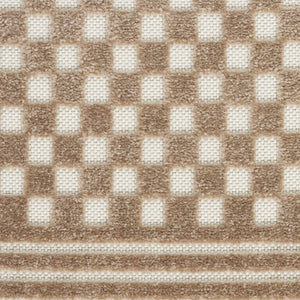 HomeRoots 7' Brown Geometric Area Rug - Stylish, Durable, Low-Pile Design for Living Rooms & High-Traffic Areas 7' X 9' 564096