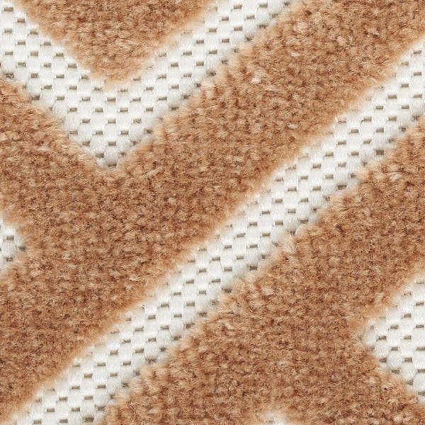HomeRoots 7' Brown Geometric Area Rug - Modern Design for Living Spaces, Easy Care, and Low Pile Comfort 7' X 9' 564099