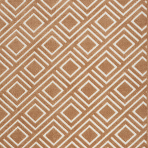Homeroots 7' X 9' Brown Geometric Area Rug  Polypropylene 564099