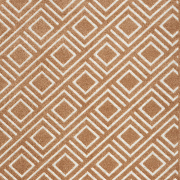 Homeroots 7' X 9' Brown Geometric Area Rug  Polypropylene 564099
