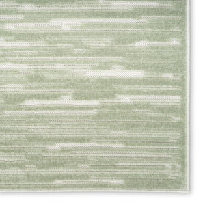 HomeRoots 7' Contemporary Green Geometric Area Rug - Stylish Low-Pile Design for Modern Living Spaces 7' X 9' 564100