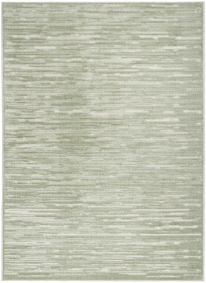 HomeRoots 7' Contemporary Green Geometric Area Rug - Stylish Low-Pile Design for Modern Living Spaces 7' X 9' 564100