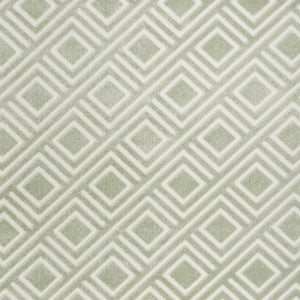 Homeroots 7' X 9' Green Geometric Area Rug  Polypropylene 564102