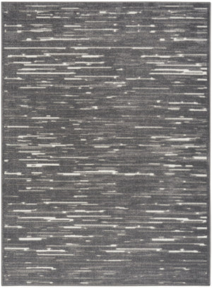 HomeRoots 7' Modern Gray Geometric Area Rug - Chic Design for Living Rooms, Durable & Versatile Home Decor 7' X 9' 564103