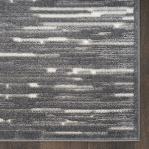 HomeRoots 7' Modern Gray Geometric Area Rug - Chic Design for Living Rooms, Durable & Versatile Home Decor 7' X 9' 564103