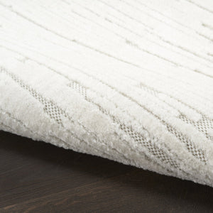 HomeRoots 7' Cream Geometric Area Rug - Modern Design for Stylish Living Rooms and High-Traffic Spaces 7' X 9' 564107