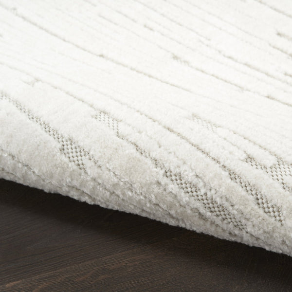 HomeRoots 7' Cream Geometric Area Rug - Modern Design for Stylish Living Rooms and High-Traffic Spaces 7' X 9' 564107