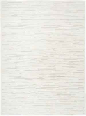 Homeroots 7' X 9' Cream Geometric Area Rug  Polypropylene 564107