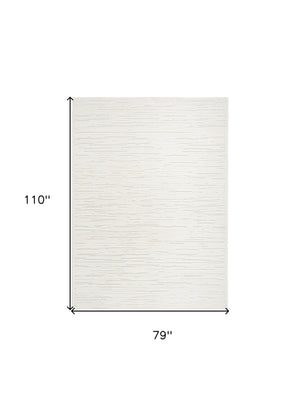 Homeroots 7' X 9' Cream Geometric Area Rug  Polypropylene 564107