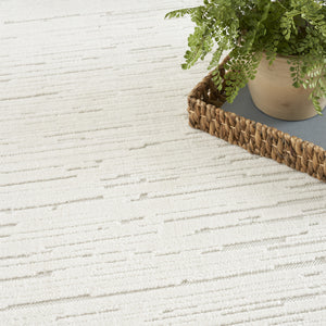 Homeroots 7' X 9' Cream Geometric Area Rug  Polypropylene 564107