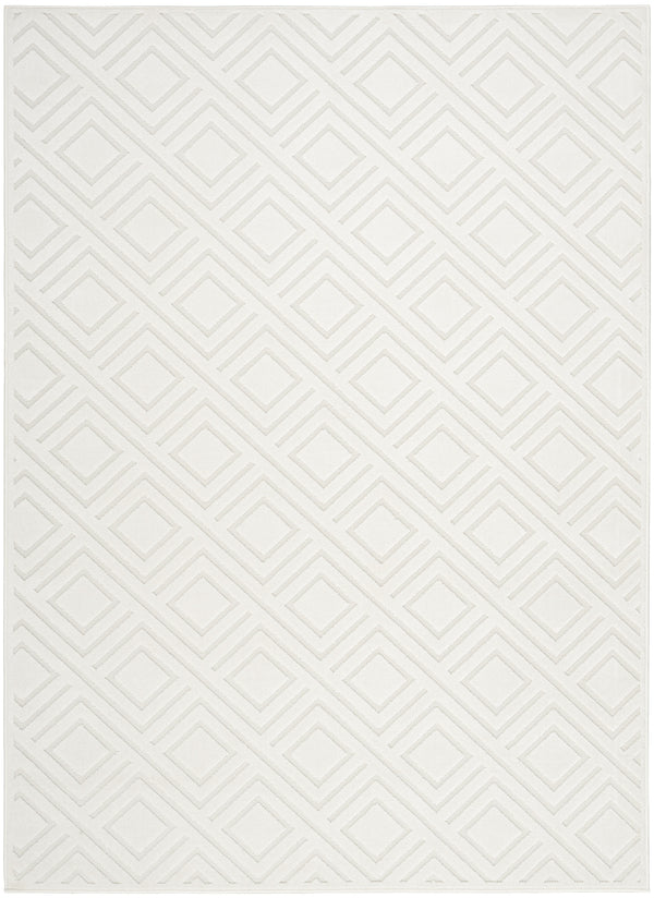 Homeroots 7' X 9' Cream Geometric Area Rug  Polypropylene 564108