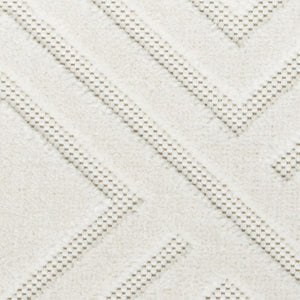 HomeRoots 7' Cream Geometric Area Rug - Soft Low-Pile Design for Modern Living Spaces, Durable & Stylish Floor Covering 7' X 9' 564108