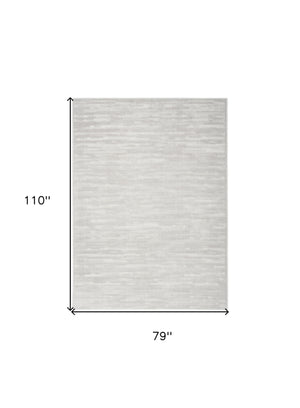 Homeroots 7' X 9' Gray Geometric Area Rug  Polypropylene 564109