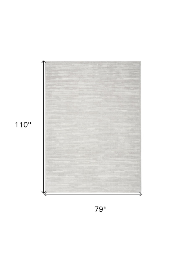 Homeroots 7' X 9' Gray Geometric Area Rug  Polypropylene 564109