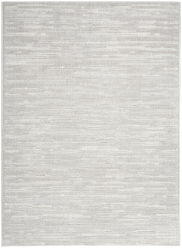HomeRoots 7' Modern Gray Geometric Area Rug - Stylish Foundation for Living Rooms, Offices, or Dining Spaces 7' X 9' 564109