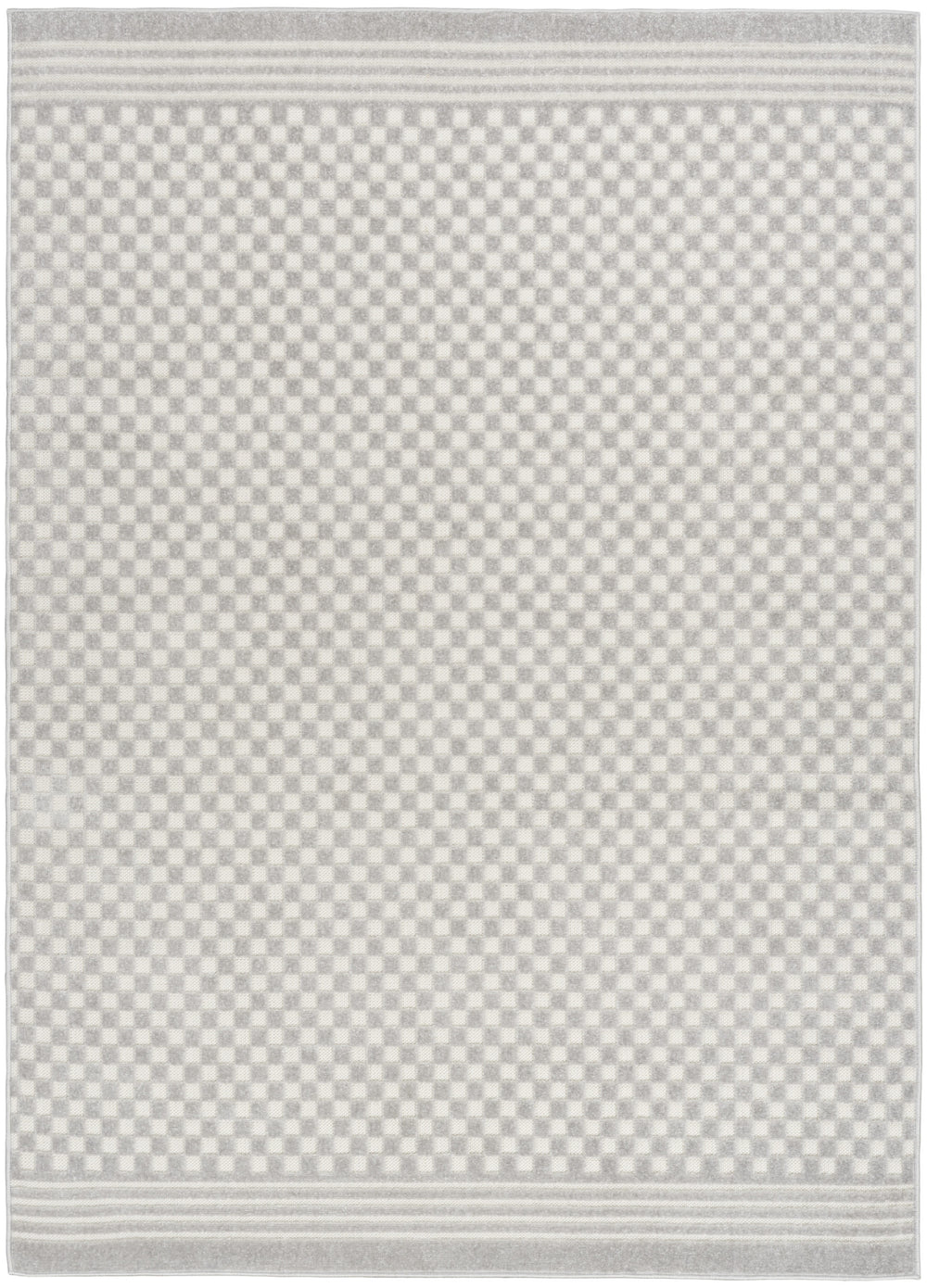 Homeroots 7' X 9' Gray Geometric Area Rug  Polypropylene 564110