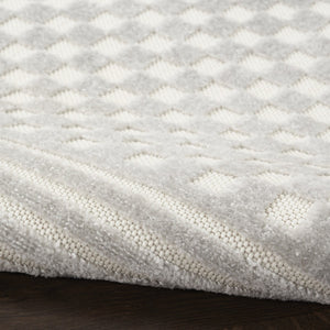HomeRoots 7' Modern Gray Geometric Area Rug - Stylish, Durable, Low-Pile Design Perfect for Any Room Decor 7' X 9' 564110