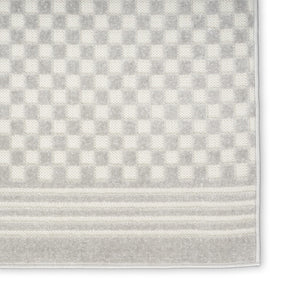 HomeRoots 7' Modern Gray Geometric Area Rug - Stylish, Durable, Low-Pile Design Perfect for Any Room Decor 7' X 9' 564110