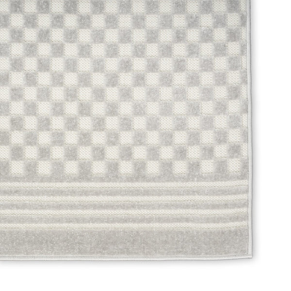 HomeRoots 7' Modern Gray Geometric Area Rug - Stylish, Durable, Low-Pile Design Perfect for Any Room Decor 7' X 9' 564110