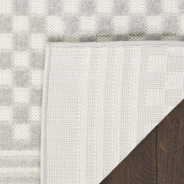 Homeroots 7' X 9' Gray Geometric Area Rug  Polypropylene 564110