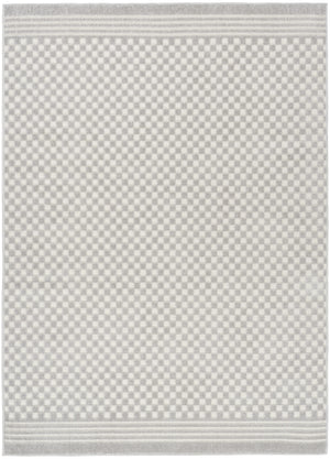 Homeroots 7' X 9' Gray Geometric Area Rug  Polypropylene 564110