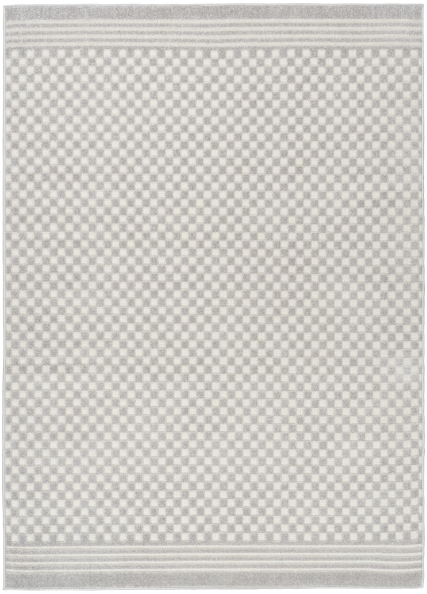 Homeroots 7' X 9' Gray Geometric Area Rug  Polypropylene 564110