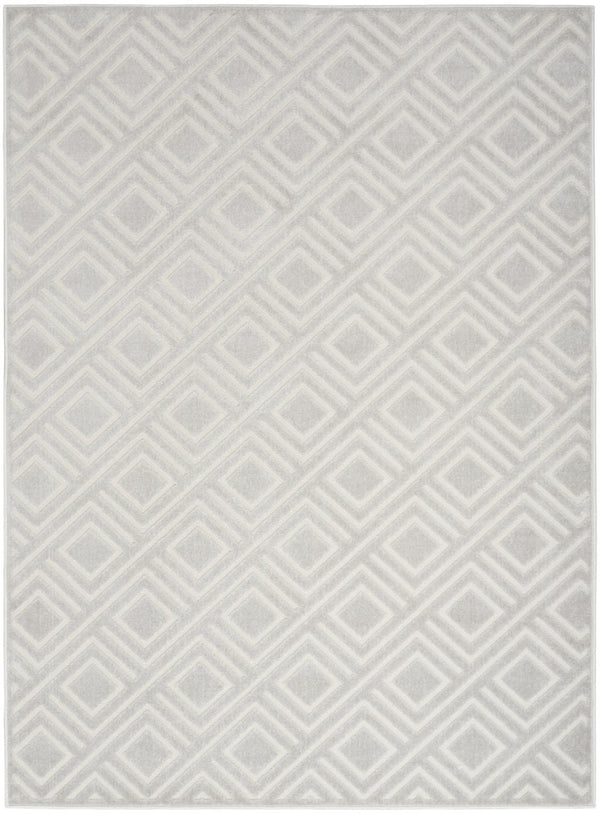 HomeRoots 7' Gray Geometric Area Rug – Modern Design, Perfect for High-Traffic Spaces, Easy Maintenance & Style 7' X 9' 564111