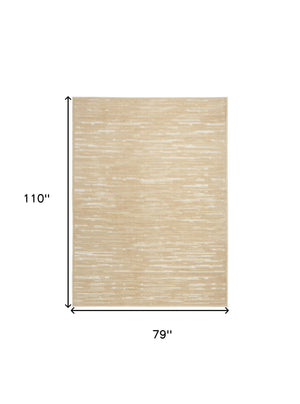 Homeroots 7' X 9' Tan Geometric Area Rug  Polypropylene 564112