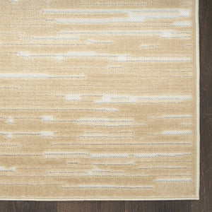 HomeRoots 7' Modern Tan Geometric Area Rug - Stylish, Durable Design for Living Rooms & High-Traffic Spaces 7' X 9' 564112
