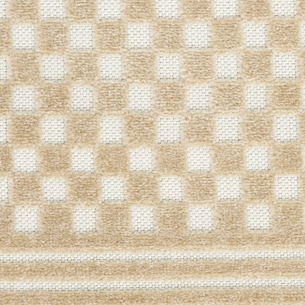 HomeRoots 7' Tan Geometric Area Rug – Modern Rectangular Design for Stylish Living Spaces and Versatile Decor 7' X 9' 564113