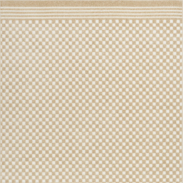 Homeroots 7' X 9' Tan Geometric Area Rug  Polypropylene 564113
