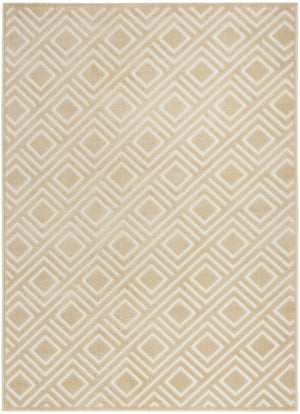 HomeRoots 7' Tan Geometric Area Rug - Modern Design for Cozy Living Spaces, Durable and Versatile Accent Piece 7' X 9' 564114