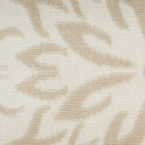 HomeRoots 7' Beige and Ivory Floral Area Rug – Soft, Durable, Non-Skid Design Perfect for Family Homes & Nurseries 6' X 9' 564127