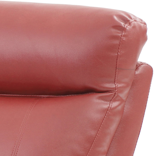English Elm Ward PU Wedge Sectional Piece for Spacious Seating – Durable Faux Leather, Easy-Clean, Converts Easily Red 60 L x 26 W x 30 H B078P301548