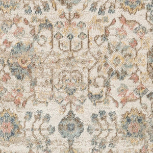 HomeRoots 4' Plush Beige and Ivory Abstract Shag Area Rug - Soft, Durable, and Stylish for Any Room Decor 8' X 10' 564148