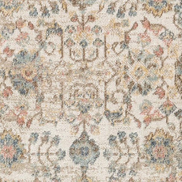 HomeRoots 4' Plush Beige and Ivory Abstract Shag Area Rug - Soft, Durable, and Stylish for Any Room Decor 8' X 10' 564148