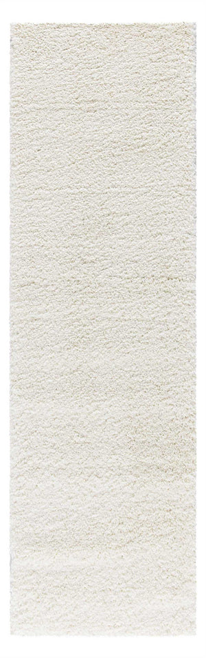 Homeroots 10' Cream Shag Non Skid Runner Rug - Stain Resistant, Durable, Soft Texture For Kids & Pets' Spaces  Polypropylene 564162