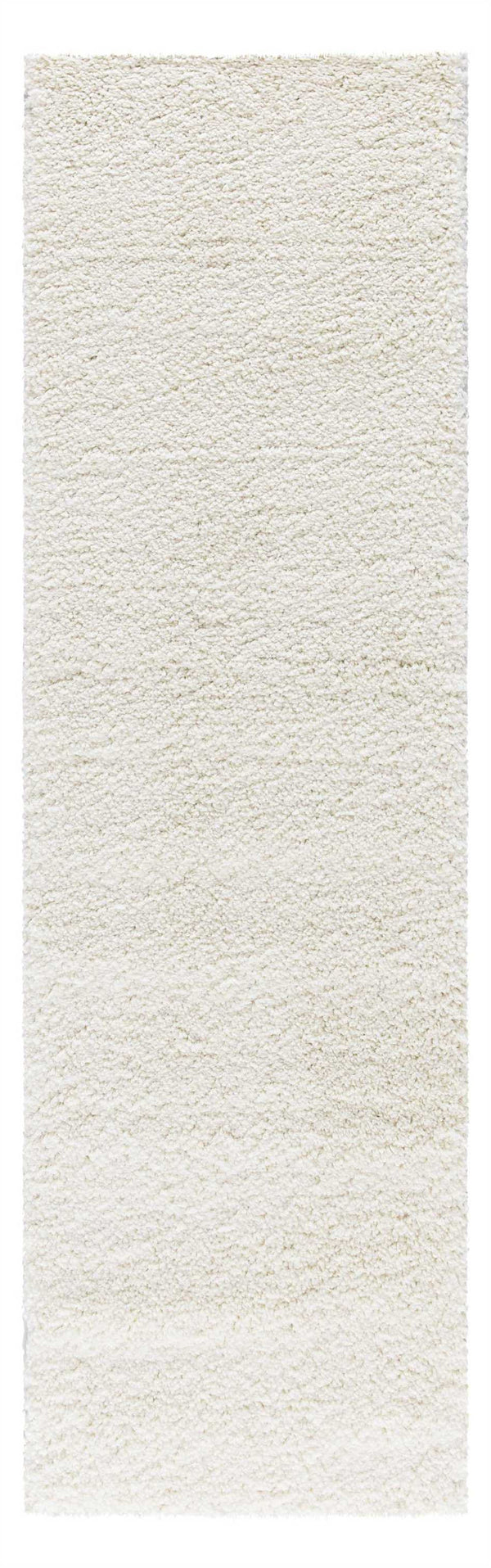 Homeroots 10' Cream Shag Non Skid Runner Rug - Stain Resistant, Durable, Soft Texture For Kids & Pets' Spaces  Polypropylene 564162