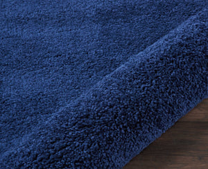 Homeroots 10' Blue Shag Non Skid Runner Rug - Soft, Stain Resistant, Durable Design For Hallways & Living Spaces  Polypropylene 564163