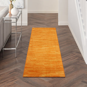 HomeRoots 18' Orange And Yellow Indoor Outdoor Runner Rug - Vibrant, Weather-Resistant for Hallways & Patios 564165