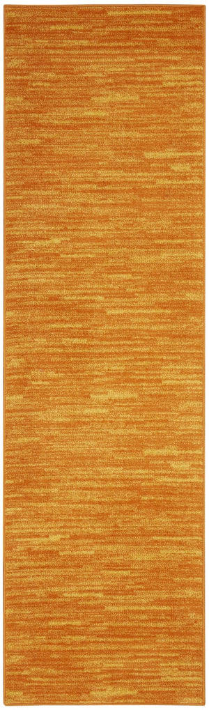 HomeRoots 18' Orange And Yellow Indoor Outdoor Runner Rug - Vibrant, Weather-Resistant for Hallways & Patios 564165