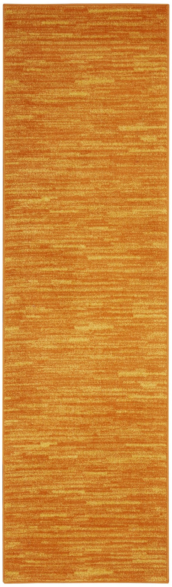 HomeRoots 18' Orange And Yellow Indoor Outdoor Runner Rug - Vibrant, Weather-Resistant for Hallways & Patios 564165
