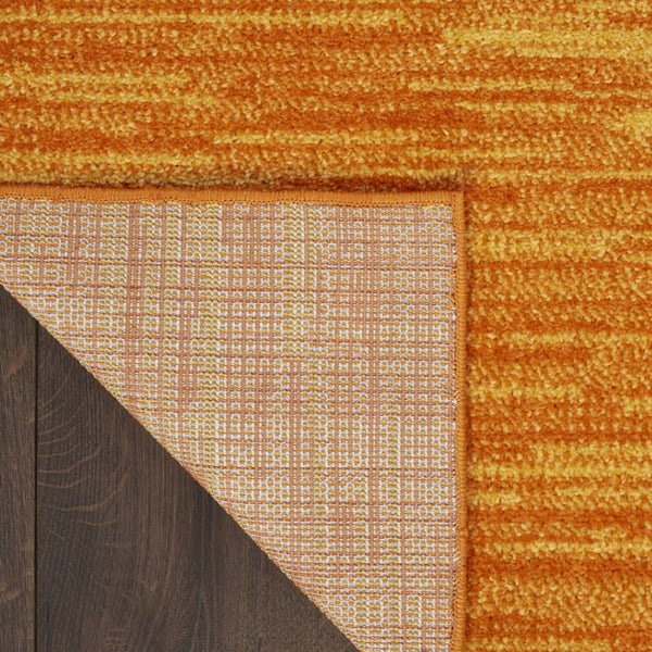 HomeRoots 18' Orange And Yellow Indoor Outdoor Runner Rug - Vibrant, Weather-Resistant for Hallways & Patios 564165