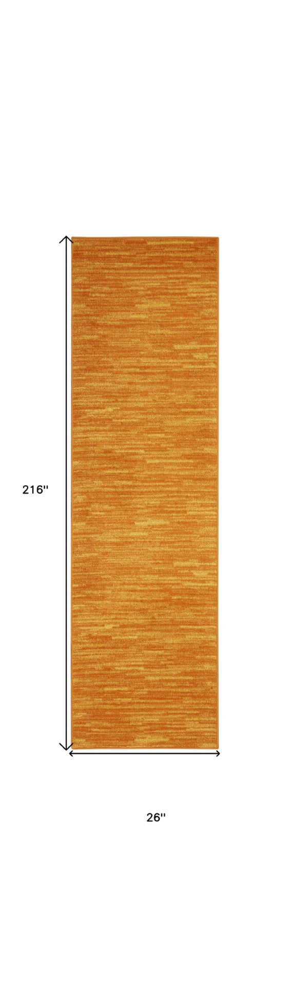 HomeRoots 18' Orange And Yellow Indoor Outdoor Runner Rug - Vibrant, Weather-Resistant for Hallways & Patios 564165