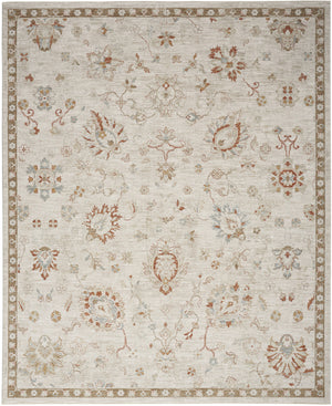 Homeroots 8' X 10' Cream Floral Power Loom Distressed Area Rug With Fringe  Polyester 564168