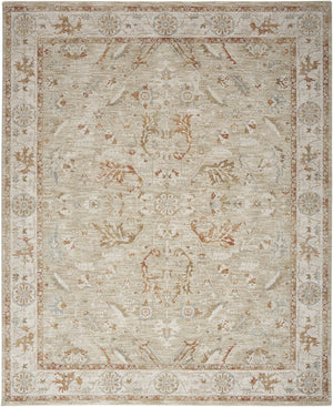 Homeroots 8' X 10' Green Floral Power Loom Distressed Area Rug With Fringe  Polyester 564170