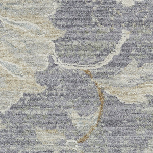 HomeRoots 5' Ivory and Gray Floral Medallion Area Rug - Elegant Rustic Design for Timeless Home Décor 10' Runner 564173