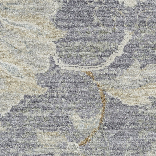 HomeRoots 5' Ivory and Gray Floral Medallion Area Rug - Elegant Rustic Design for Timeless Home Décor 10' Runner 564173